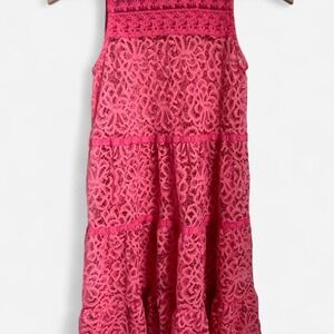 Stunning Pink Lace Floral Dress